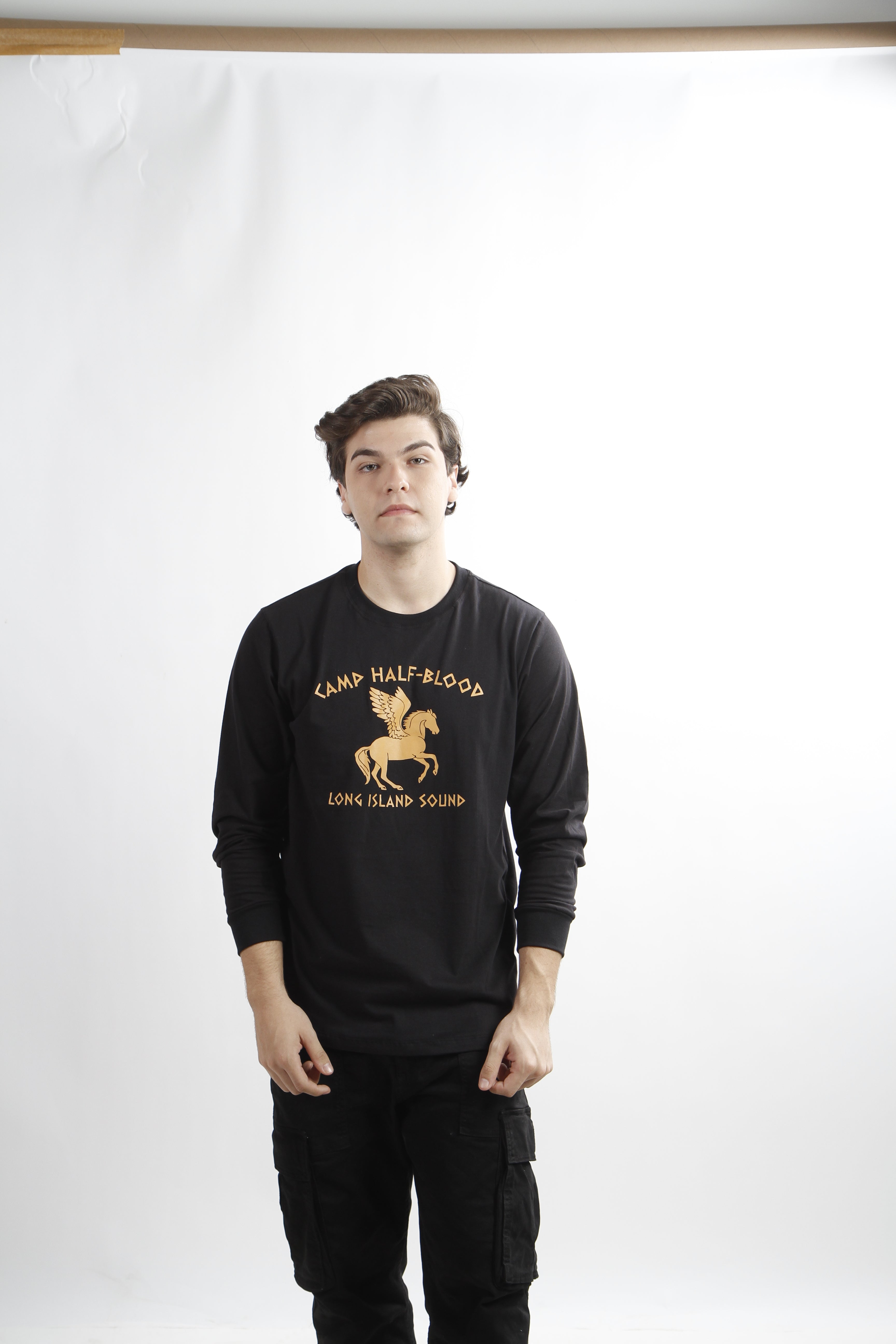 Camiseta  Percy Jackson Manga Longa  Acampamento Meio Sangue