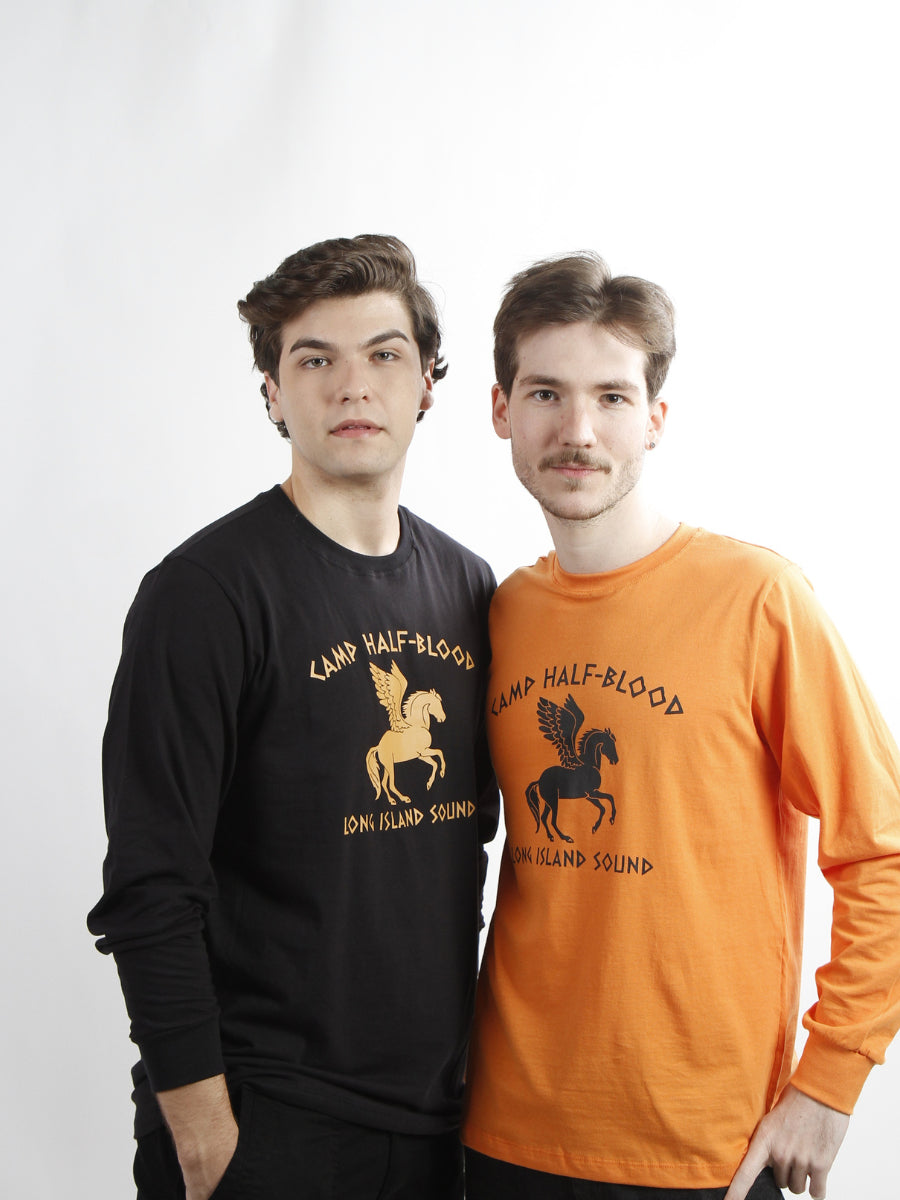Camiseta  Percy Jackson Manga Longa  Acampamento Meio Sangue