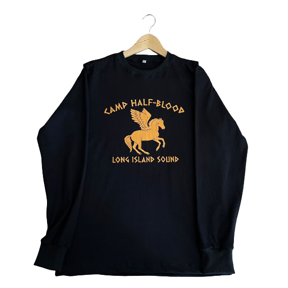 Camiseta  Percy Jackson Manga Longa  Acampamento Meio Sangue